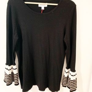 Elle Black Sweater Balloon sleeves size Medium